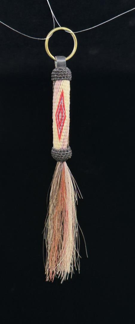 Montana Deer Lodge Prison Horsehair Key Fob: 7 1/2" long.