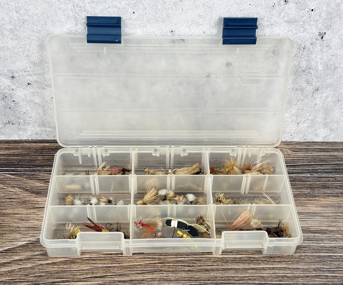 Group of Montana Trout Fishing Flies: 63 total.