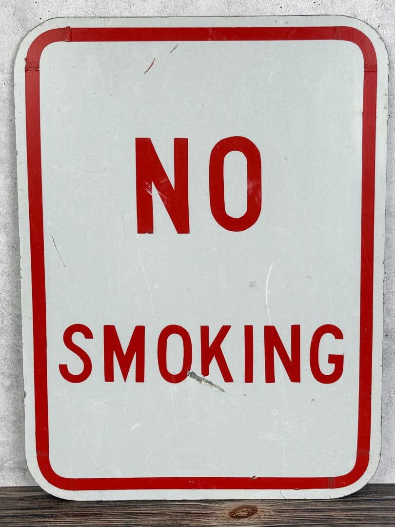 No Smoking Sign: 12" by 16"