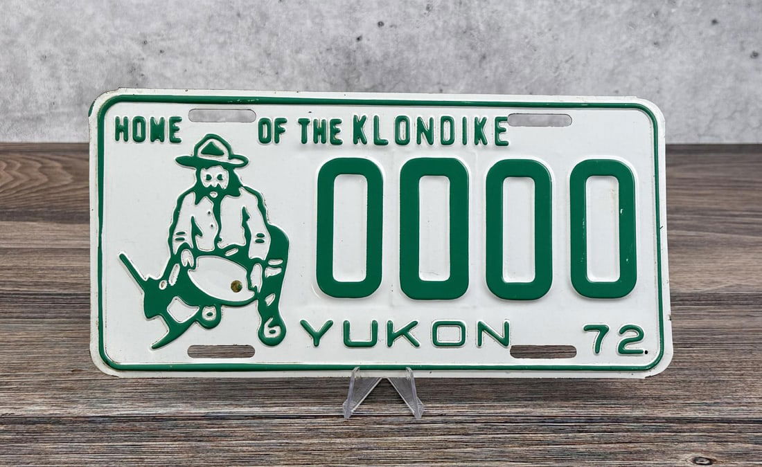 1972 Yukon Sample License Plate: Sample
