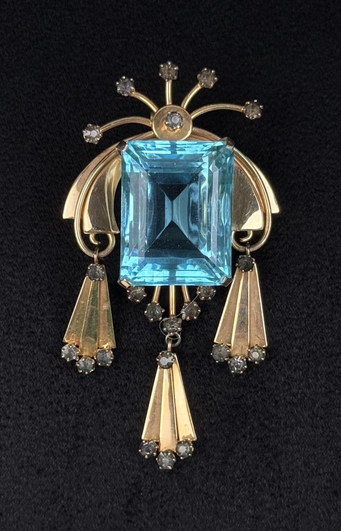 Costume Jewelry Rhinestone Brooch (1 of 3)