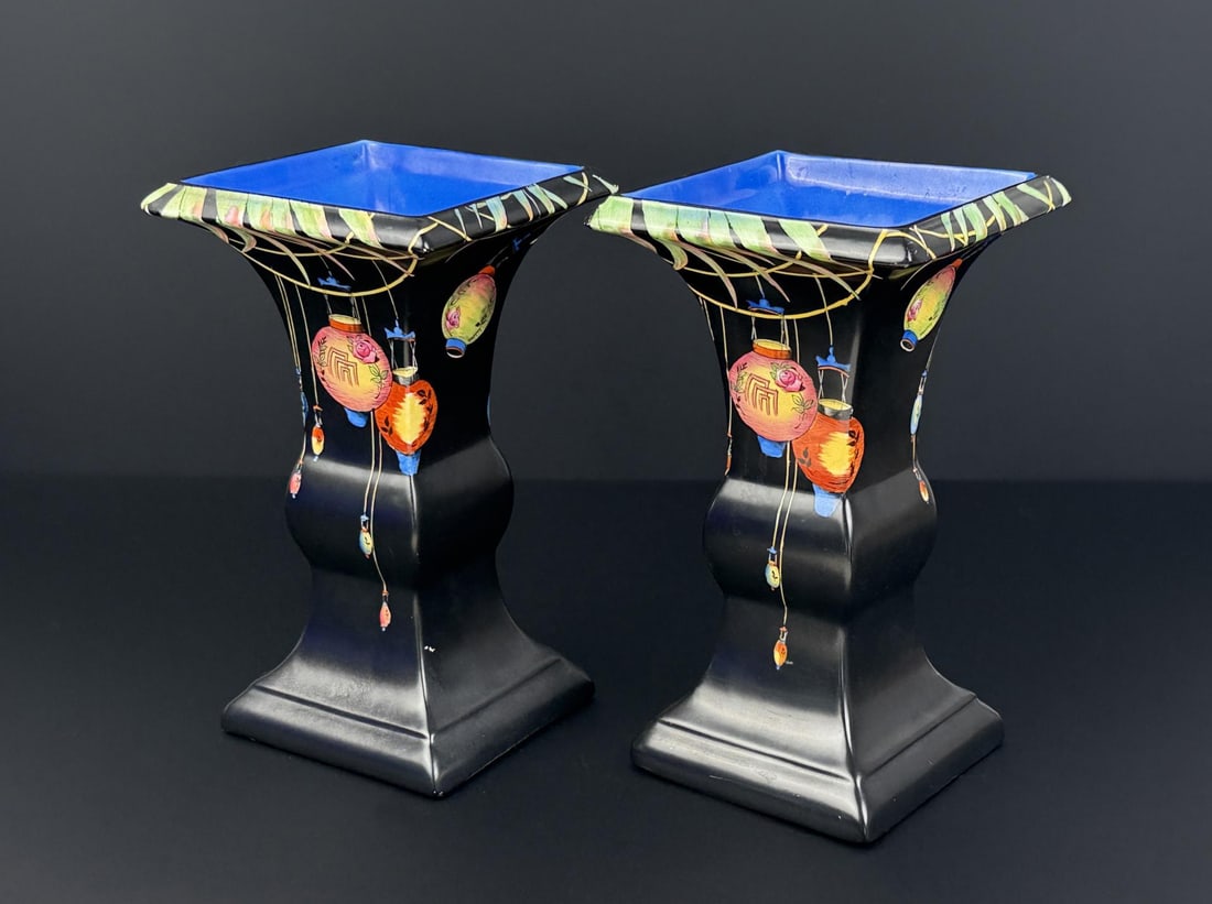 Crown Ducal Ware Chinese Lantern Porcelain Vases (1 of 5)