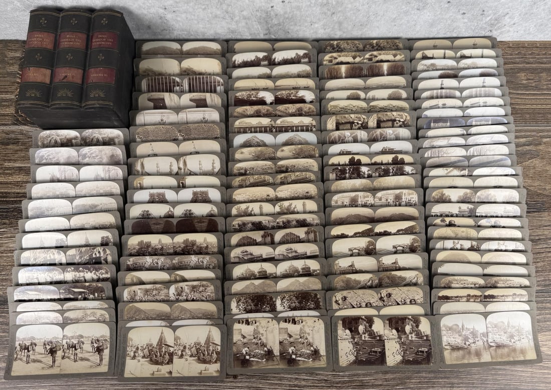 India Through The Stereoscope Stereoview Set: 100 total views.