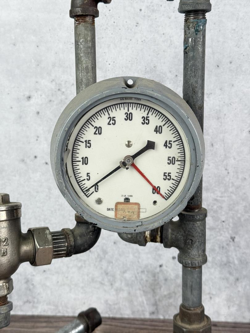 Industrial Found Object Pipe Fitting Lamp - 3