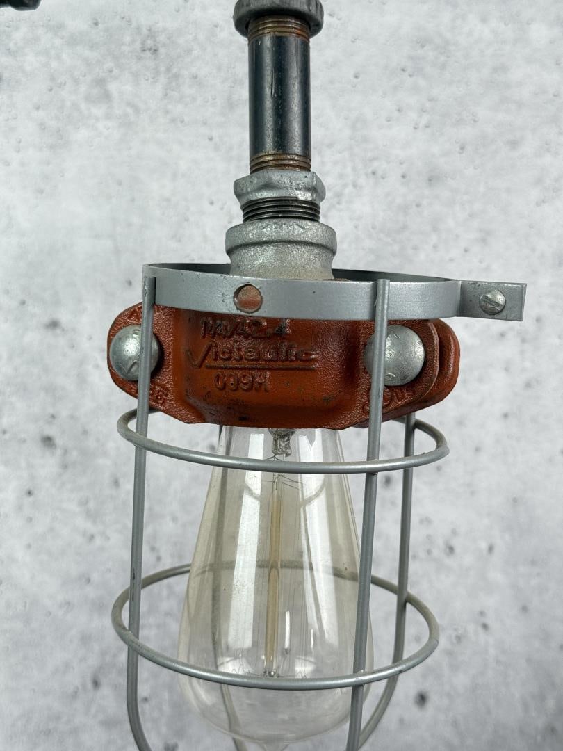 Industrial Found Object Pipe Fitting Lamp - 4