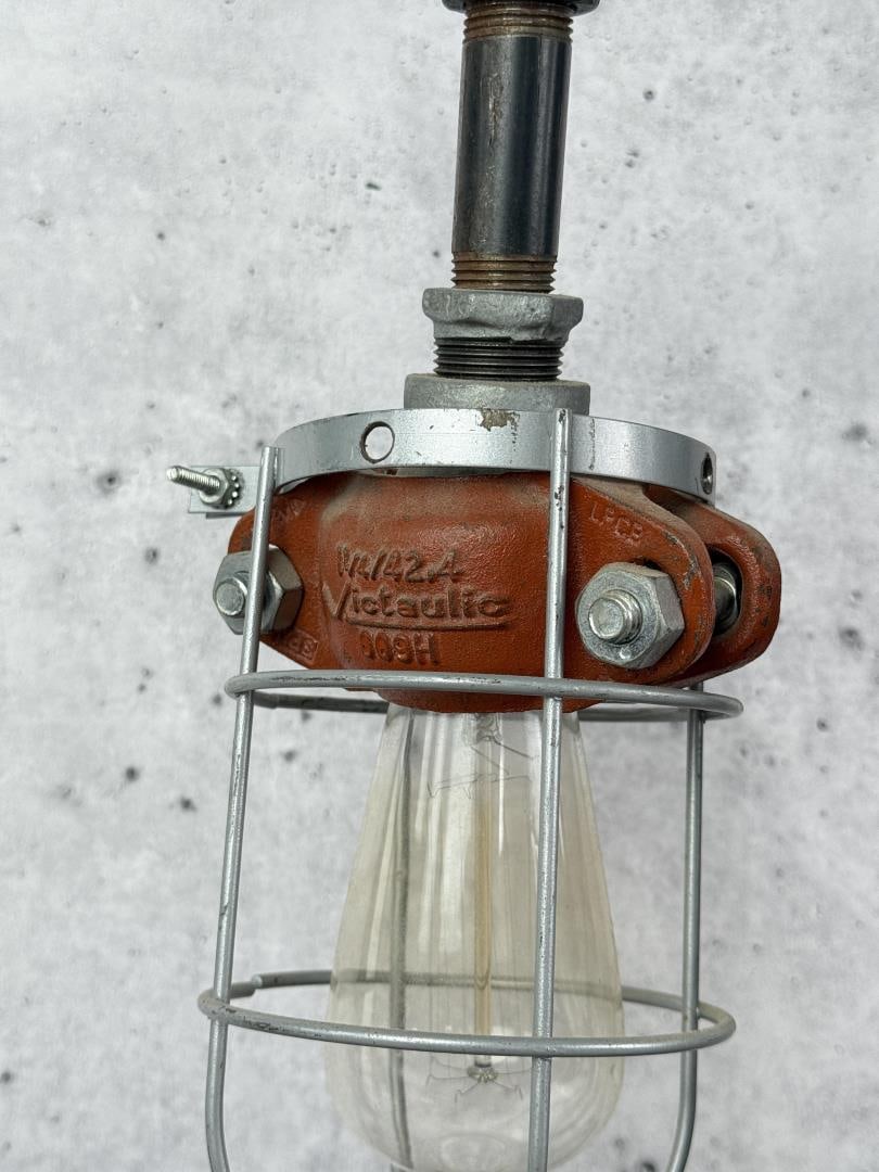 Industrial Found Object Pipe Fitting Lamp - 9