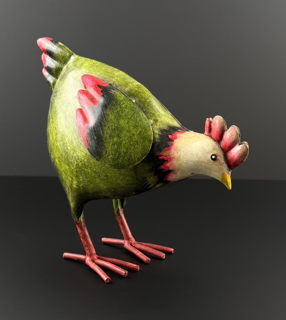 Decorative Tin Metal Garden Chicken (1 of 5)