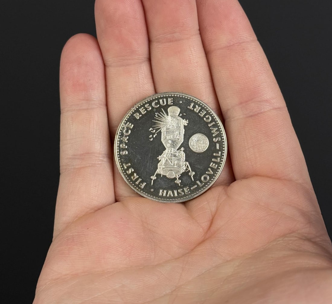 Apollo 13 Sterling Silver Coin: 20.33 grams.