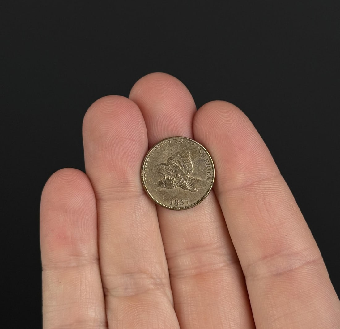 1857 P Flying Eagle One Cent Coin: Nice coin.