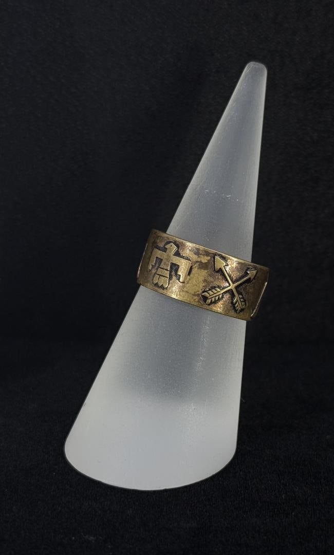 Navajo Bell Trading Post Copper Ring: Size 8.