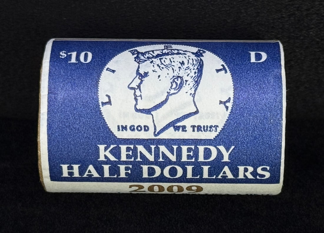 Roll of 2009 D Kennedy Half Dollars: Roll of 20, sealed.