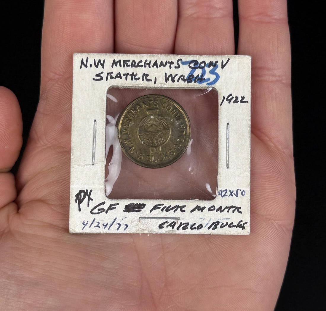 NW Merchants Seattle Washington Convention Token: 1922 AB Galloway coin.