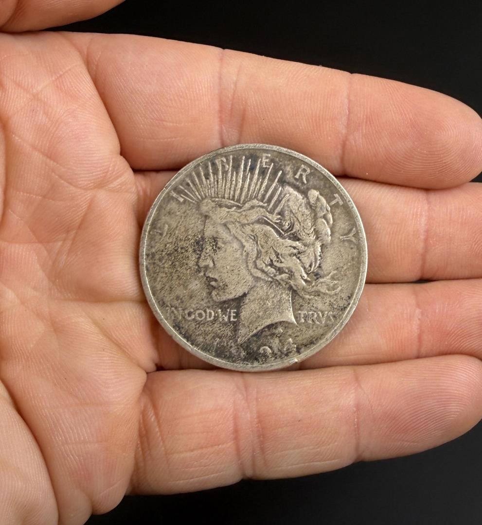 1924 P Silver Peace Dollar: Nice example.