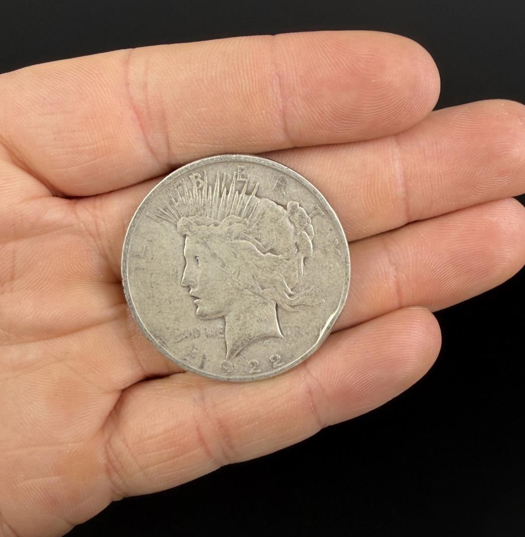 1922 D Silver Peace Dollar: Nice example.