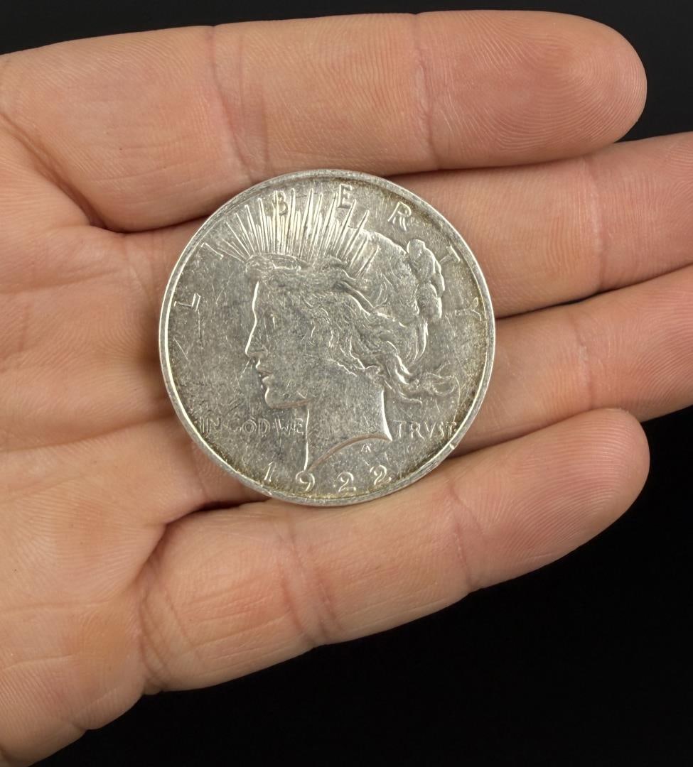 1922 D Silver Peace Dollar: Nice example.