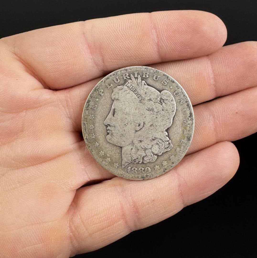 1880 S Morgan Silver Dollar: Nice example.