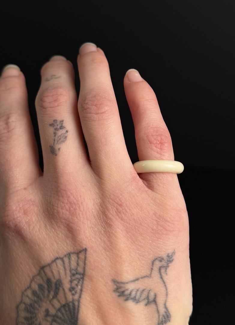 Ivory Ring: Size 4 1/2. 1 gram.