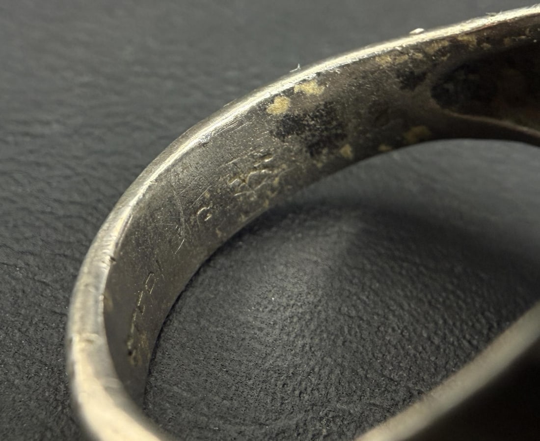 Sterling Silver R Monogram Ring - 8