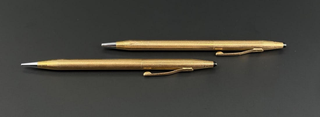 14k Gold Filled Cross Pen and Pencil: Nice set.