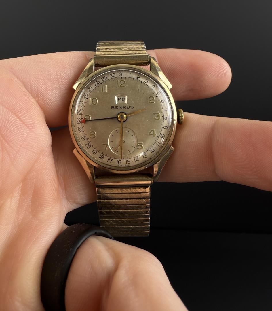 Benrus GE13 Day Date Pointer Watch - 3