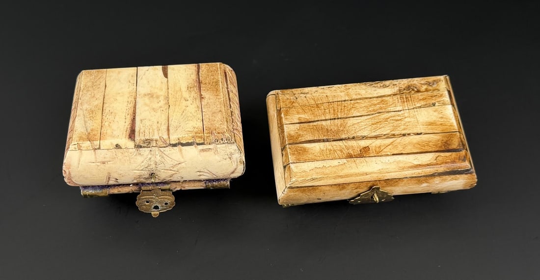 Camel Bone Inlay Trinket Boxes - 4