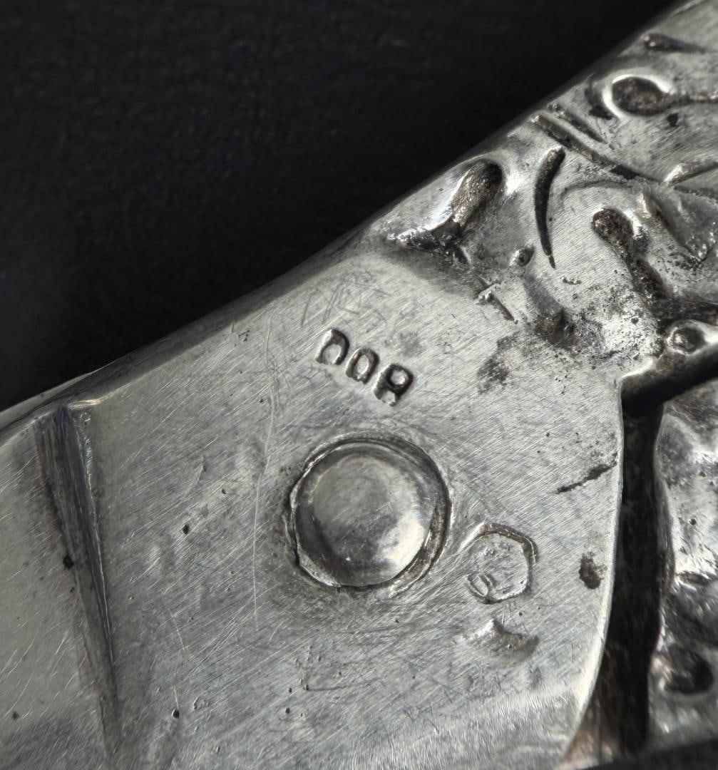 Victorian .800 Silver Grape Scissors Shears - 3