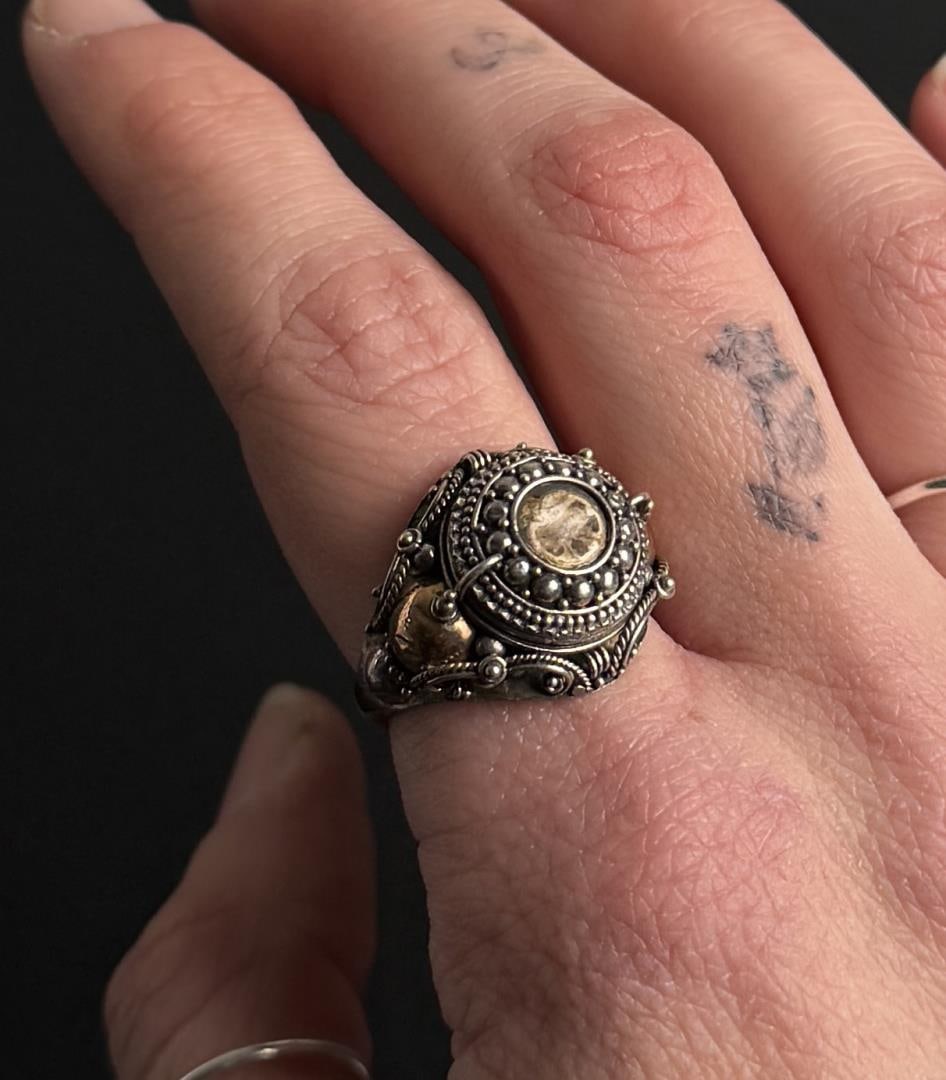 Sterling Silver Poison Ring - 3