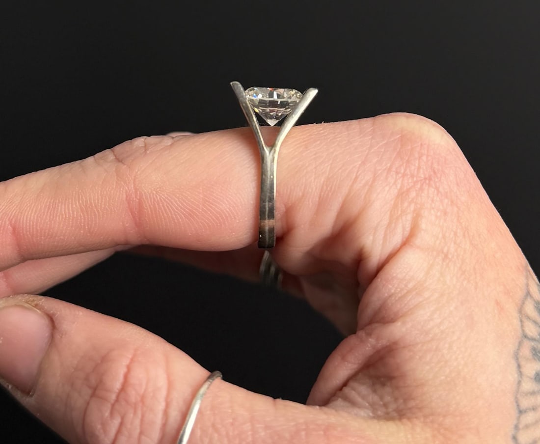 Sterling Silver Quartz Ring - 6