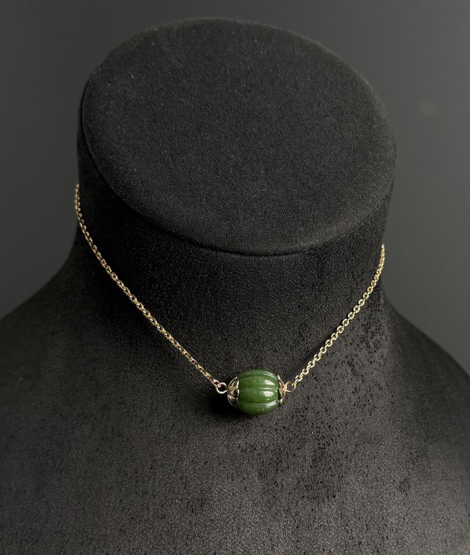 Chinese Nephrite Jade Choker Necklace (1 of 4)