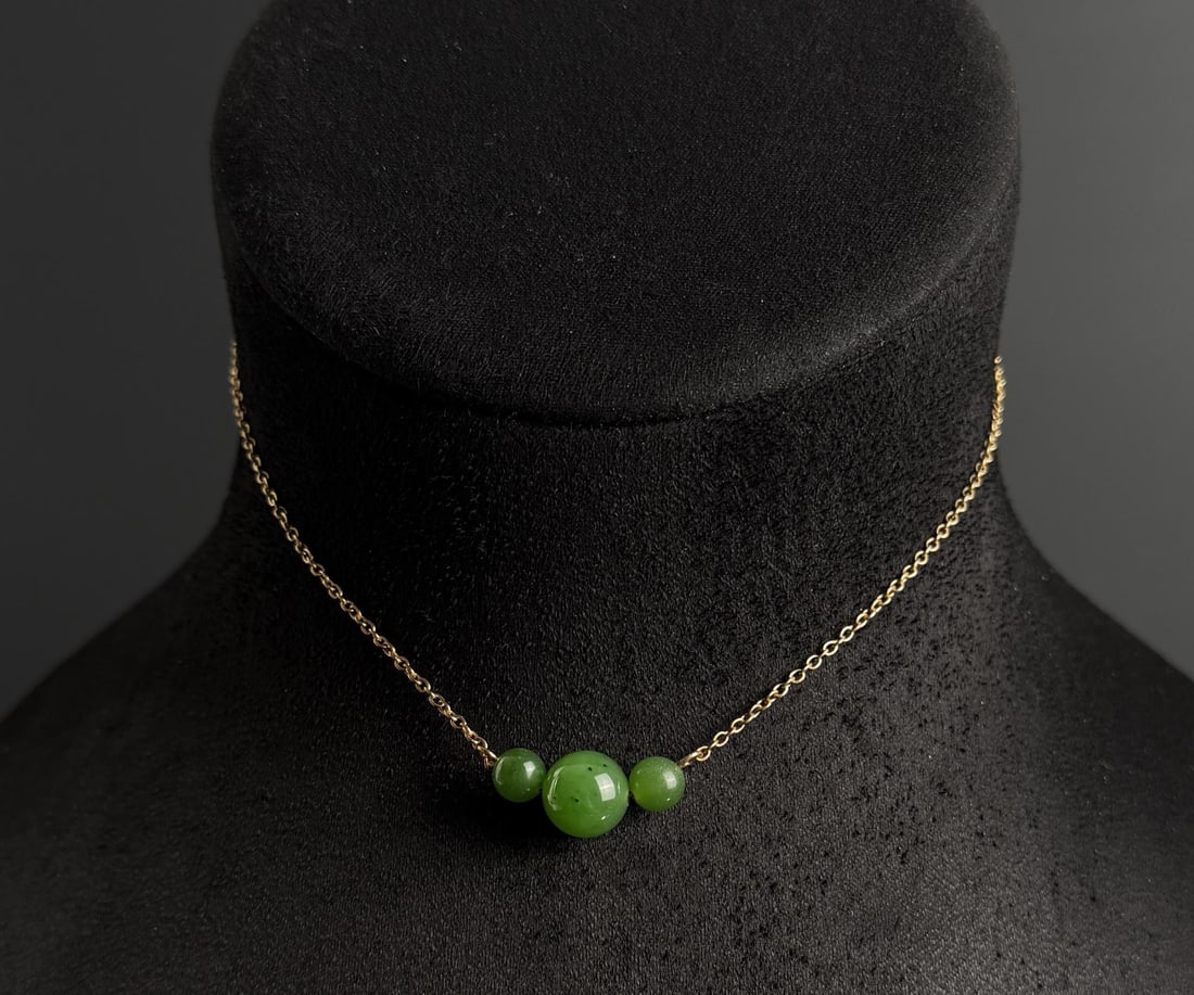 Chinese Nephrite Jade Choker Necklace (1 of 3)