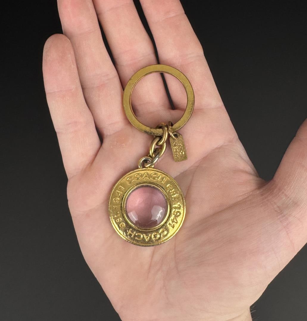 Vintage Coach Keychain Purse Charm: 3 1/4" Long.