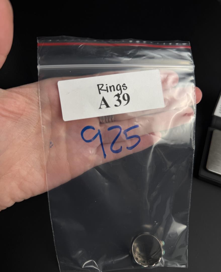 Sterling Silver Turquoise Ring - 9