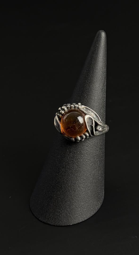 Sterling Silver Baltic Amber Ring (1 of 9)