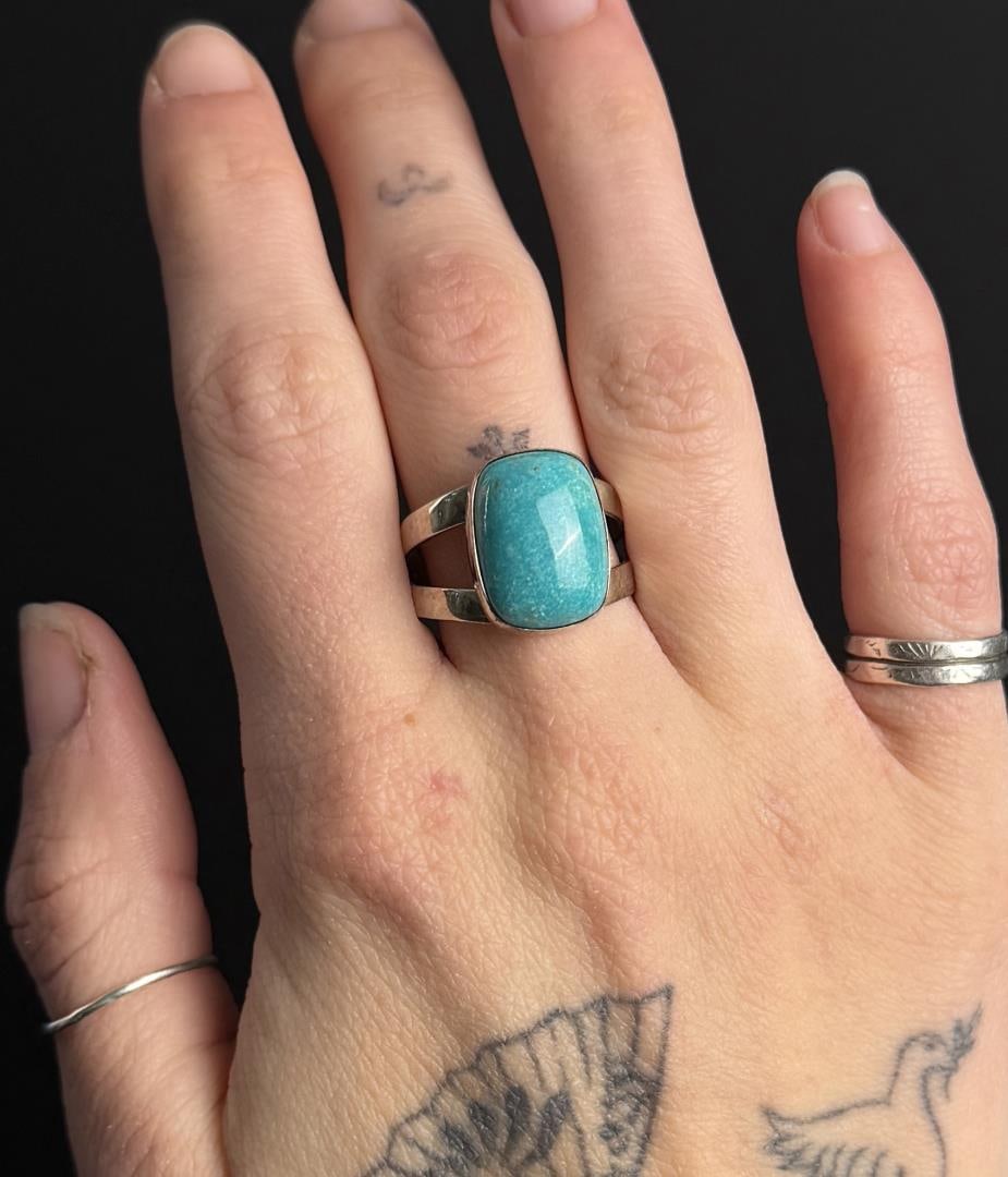 Sterling Silver Turquoise Ring - 3
