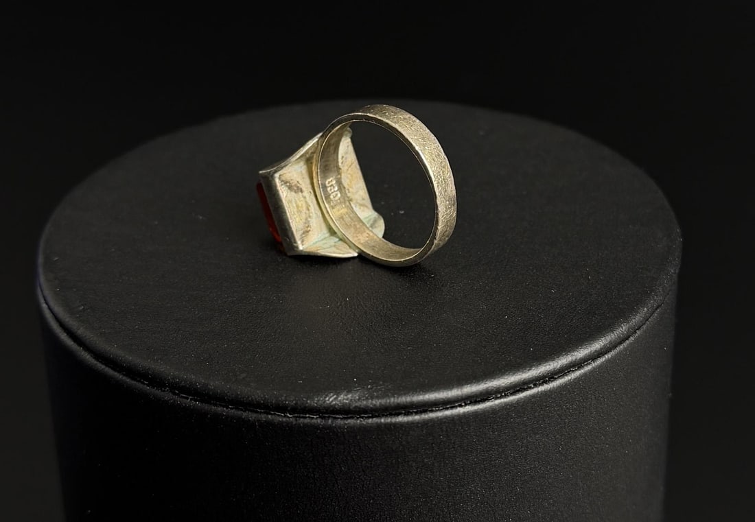 .830 Silver Baltic Amber Ring - 6