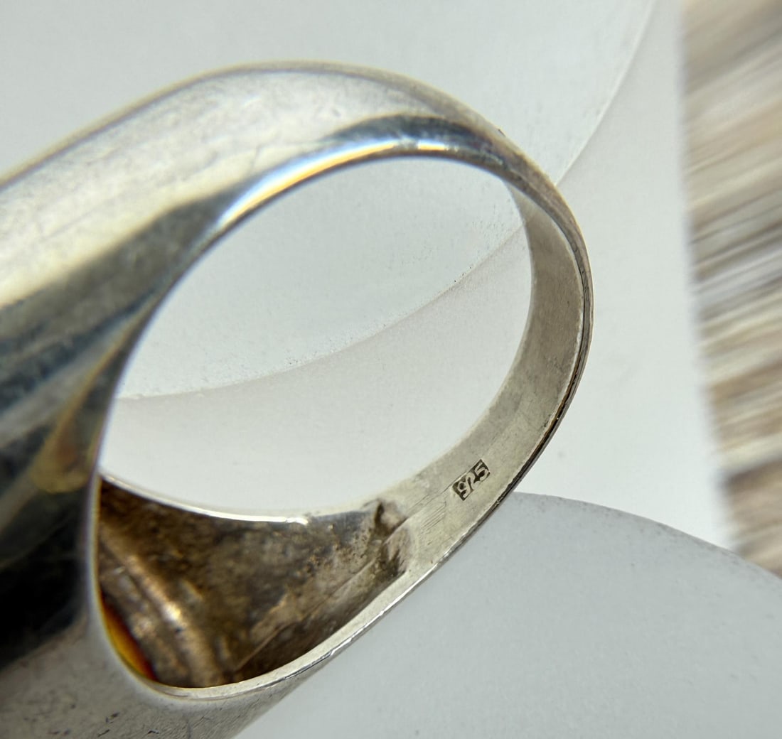 Sterling Silver Baltic Amber Ring - 11