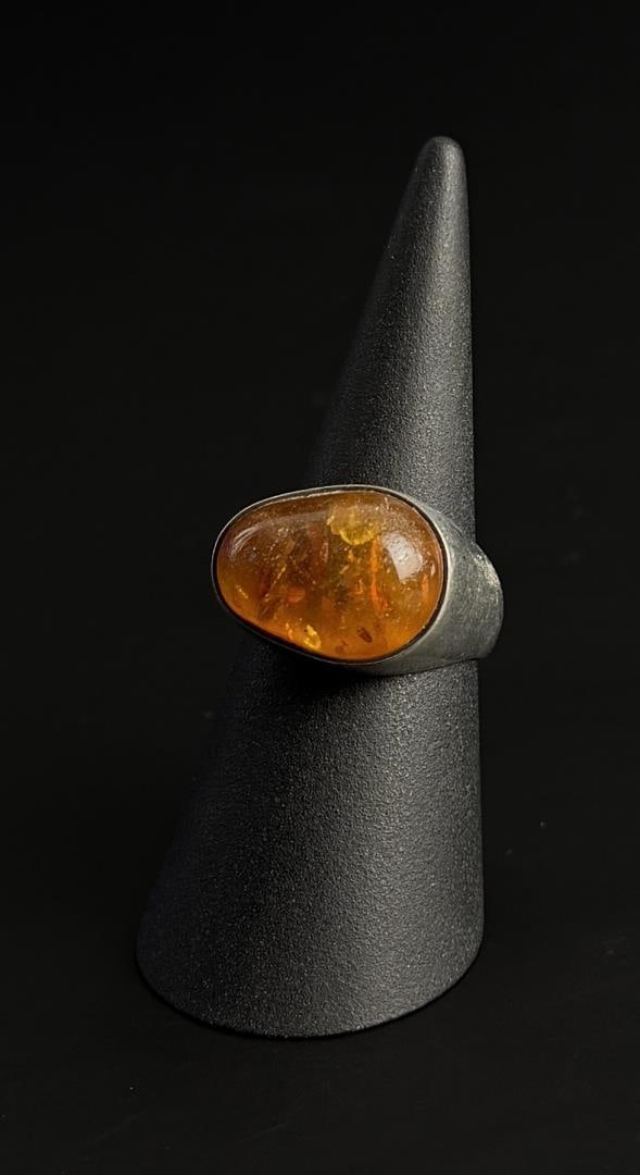 Sterling Silver Baltic Amber Ring (1 of 12)