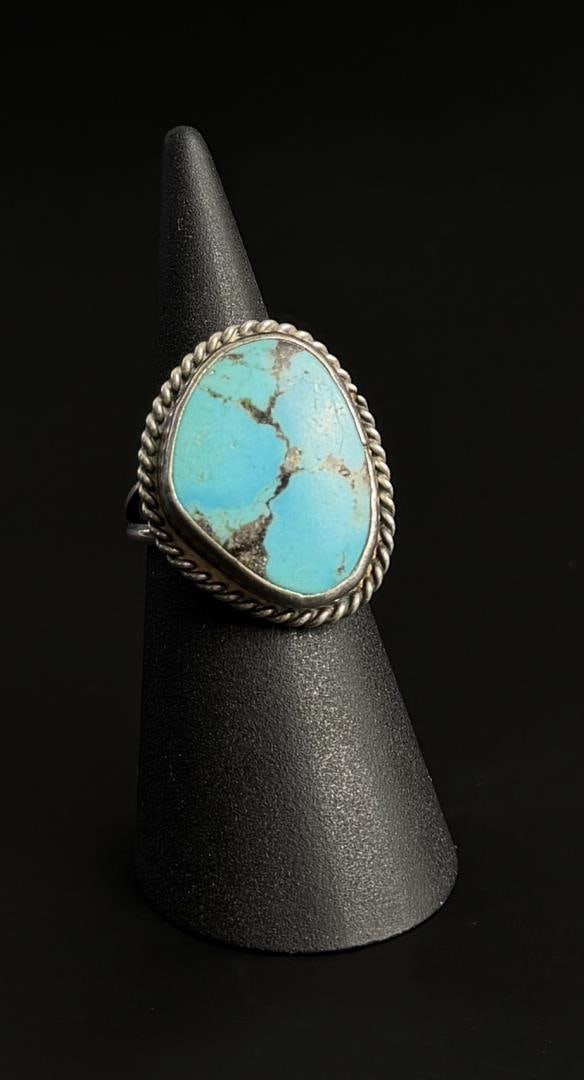 Navajo Sterling Silver Turquoise Ring (1 of 7)