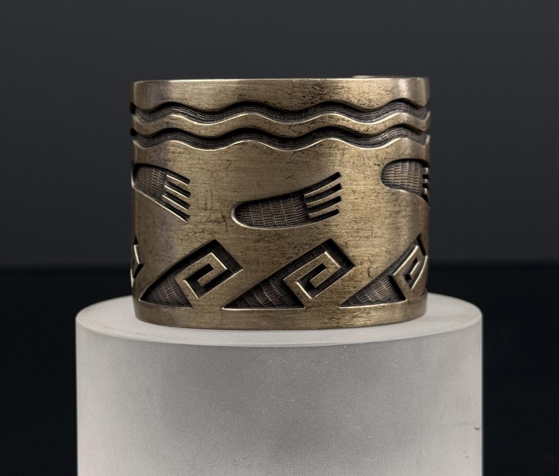 Ernest Honanie Hopi Sterling Silver Bracelet (1 of 6)