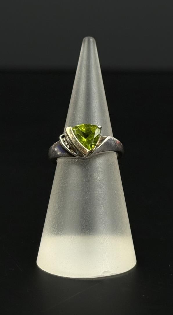 14k Gold Sterling Silver Peridot Ring (1 of 7)