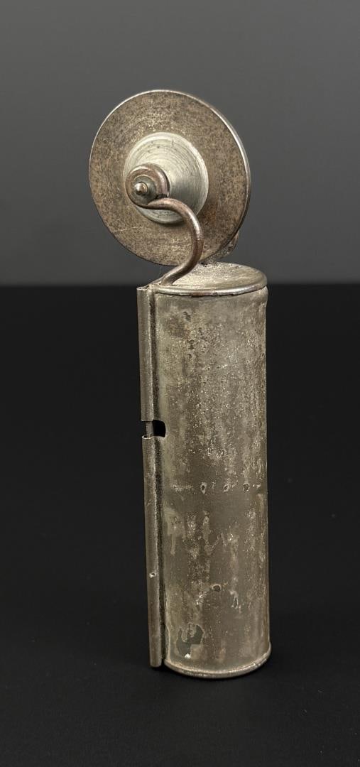 Ives Patent Tin Sheet Iron Tinderbox: 1 3/8" by 5 3/8".