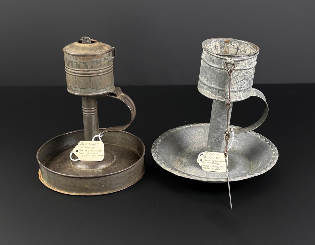 Tin Tinware Fat Whale Oil Grease Lamps (1 of 7)