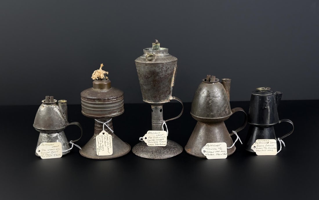 Collection of Whale Oil Finger Lamps (1 of 6)
