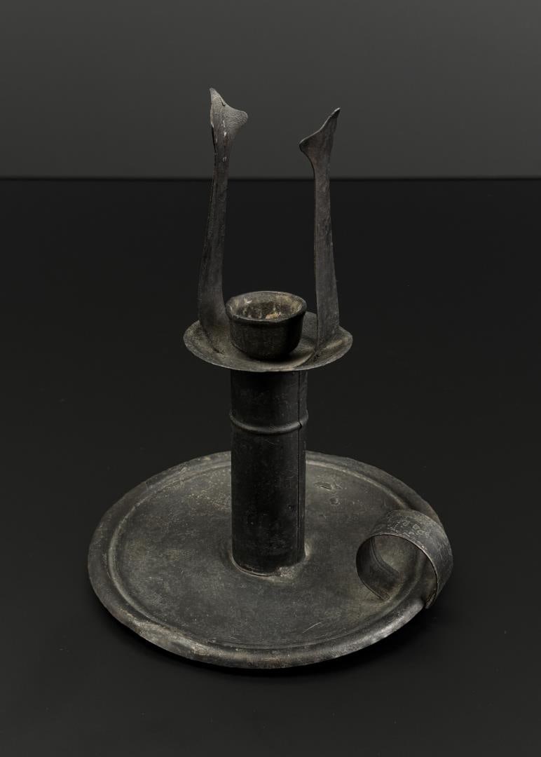 19th Century Tin Chamberstick Candlestick (1 of 6)