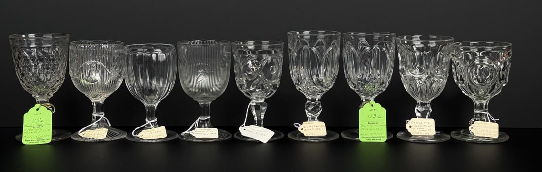 Collection of Flint and Pressed Glass Goblets (1 of 20)
