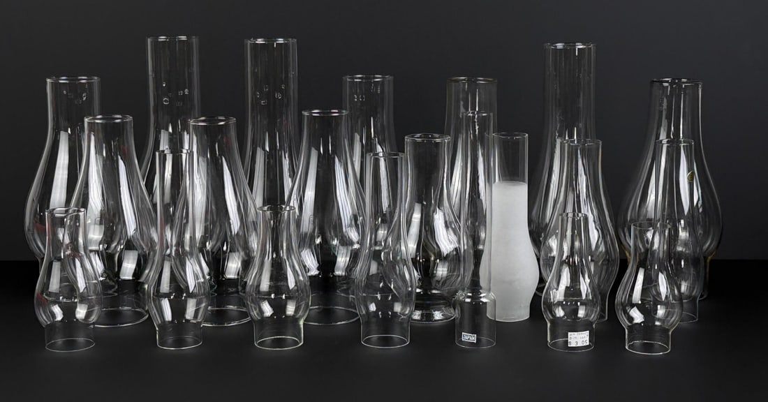 Collection of Oil Lamp Chimneys (1 of 7)