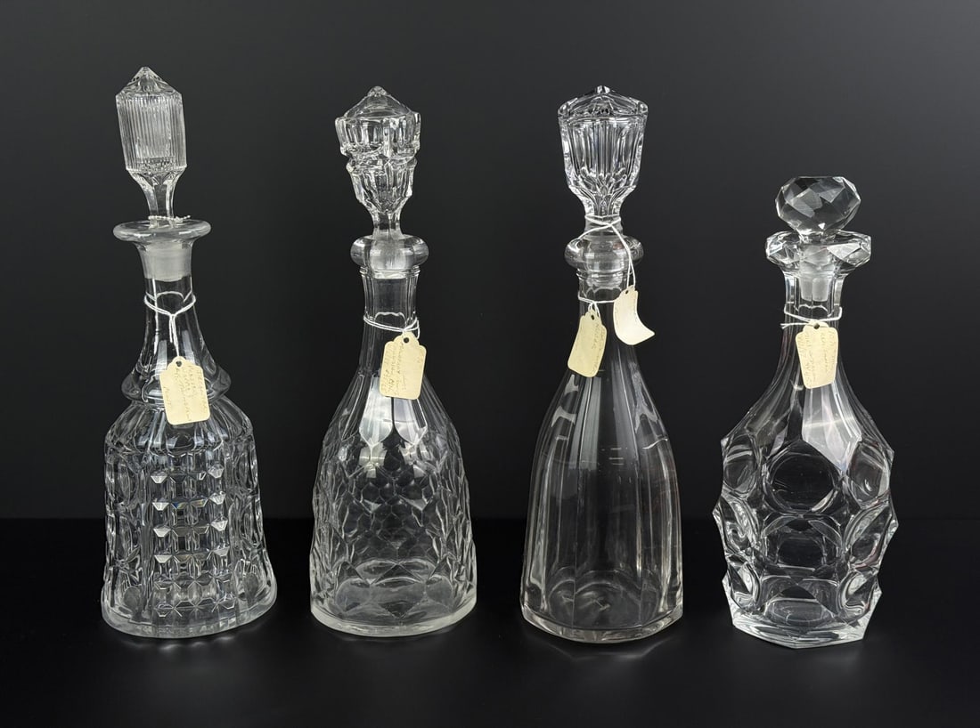 Collection of Flint Glass Decanters (1 of 13)