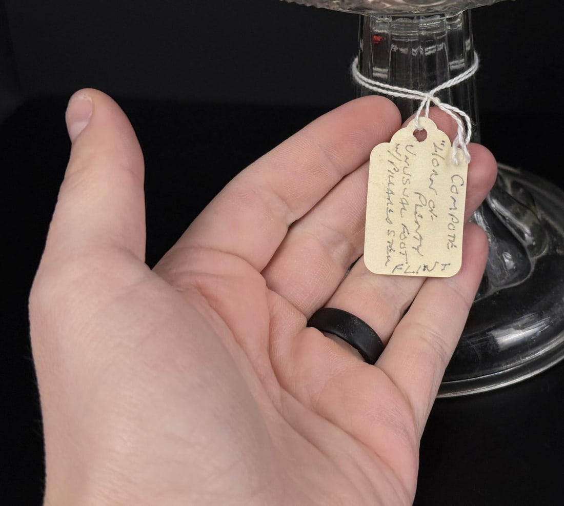 EAPG Flint Glass Footed Compotes - 2