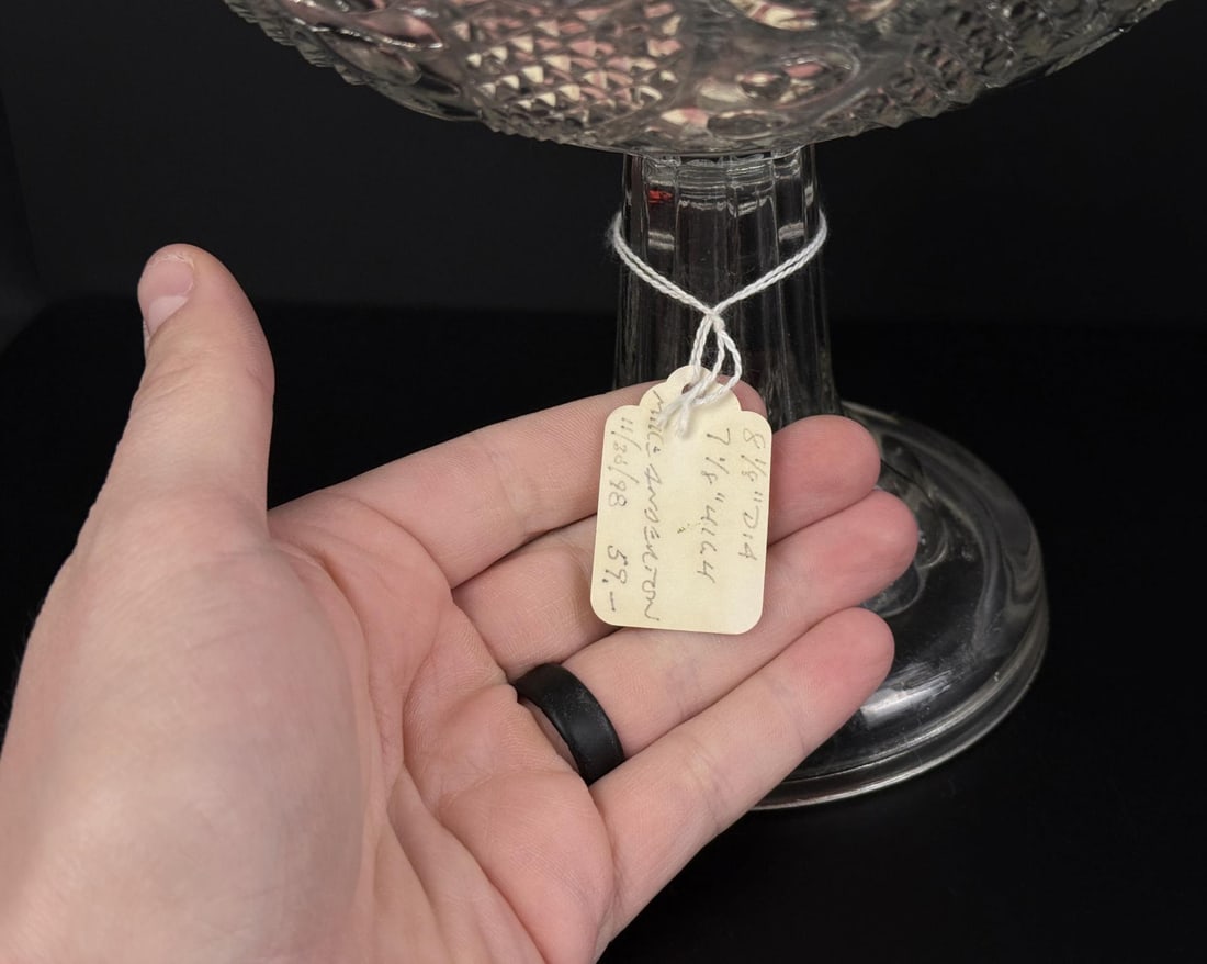 EAPG Flint Glass Footed Compotes - 3