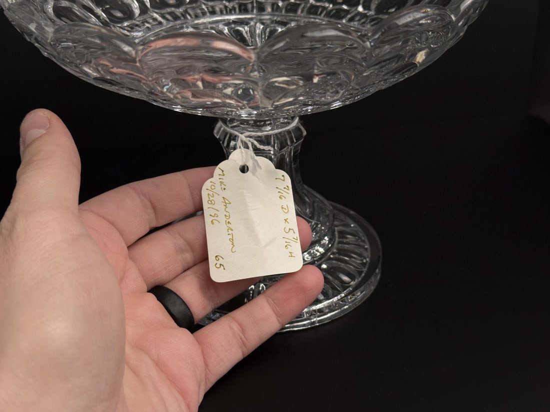 EAPG Flint Glass Footed Compotes - 9